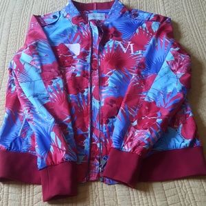 SOLD!!! VERA LARGO FLORAL PRINT BOMBER JACKET!!!